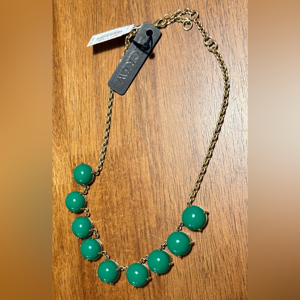 J. Crew Emerald Green Statement Necklace NWT